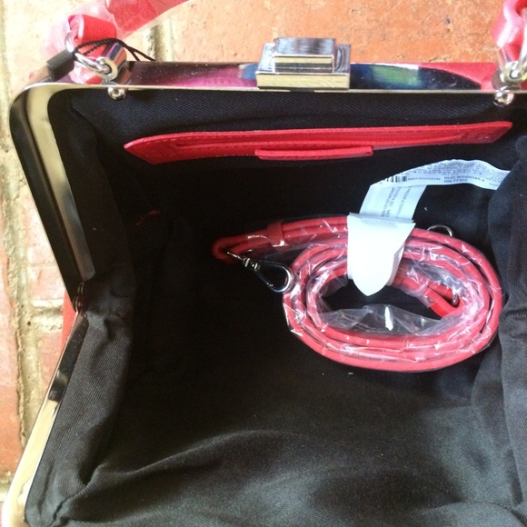 Zara Red Suede Leather Purse - Picture 4 of 5